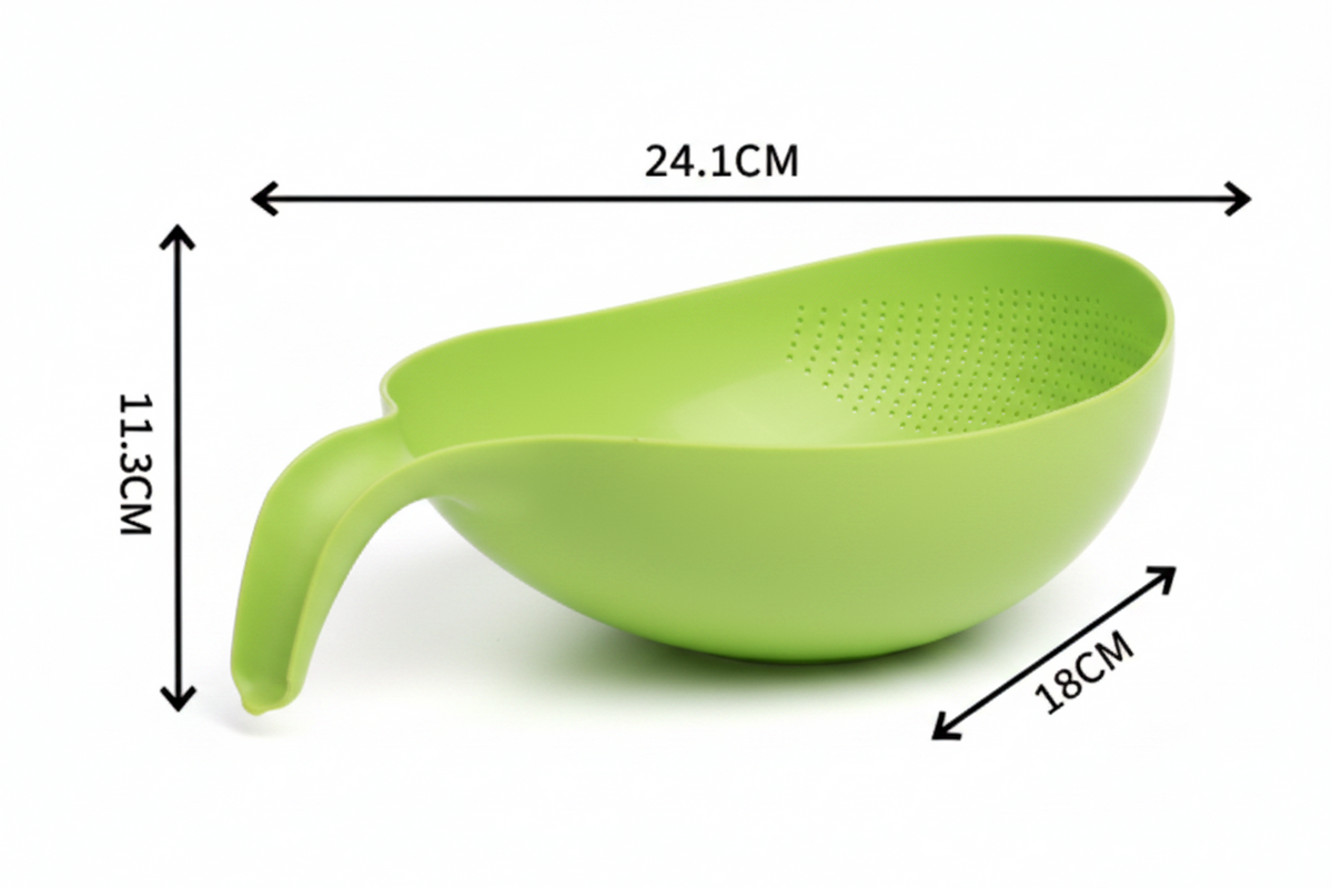 🍚 3-in-1 Smart Rice Washer, Strainer & Drainer — Wash, Drain & Serve with Ease